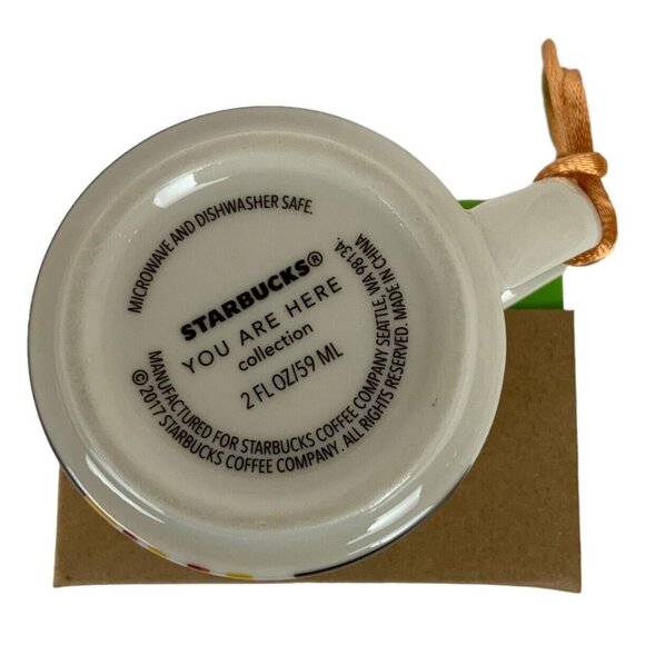 Starbucks Phoenix You Are Here Mini Ornament Mug 2 Oz Ceramic Orange Interior - Picture 5 of 6